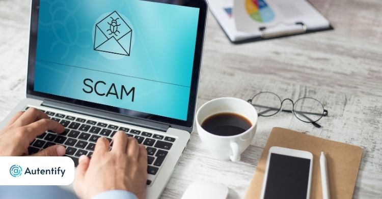 Fraude de golpe de phishing por email